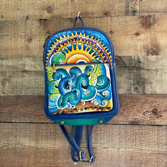 NWOT Sukriti Kolkata Handbag Collection One Of A Kind Hand Painted- Leather - Picture 2 of 15